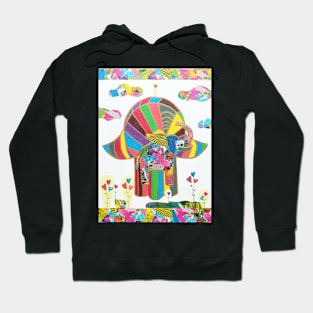 Elephant Hamsa by Harriette Knight Hoodie